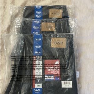 3 pairs Izod Straight Fit Jeans 36 x 30
